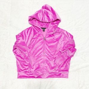 Victoria’s Secret Hot Pink Velour Zip Up Hoodie.